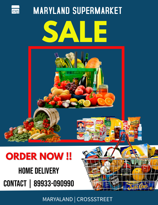 supermarket poster Template | PosterMyWall
