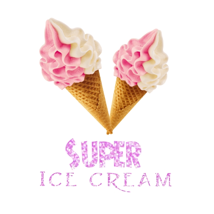 Supper ice cream Logotipo template