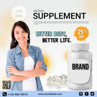 Supplement Ad food supplement ad instagram post Template | PosterMyWall
