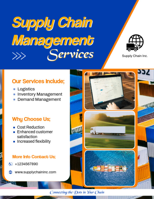 Supply Chain Management Services Template | PosterMyWall