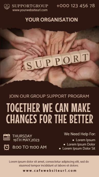 Copy of support group, charity group | PosterMyWall