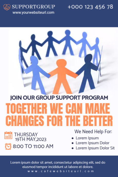 Support Group Program Template | PosterMyWall
