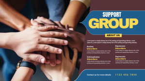Brązowy Support Group Twitter Post Template
