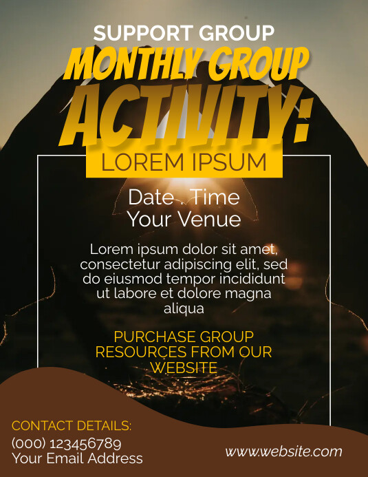 Support Group Flyer (US Letter) template