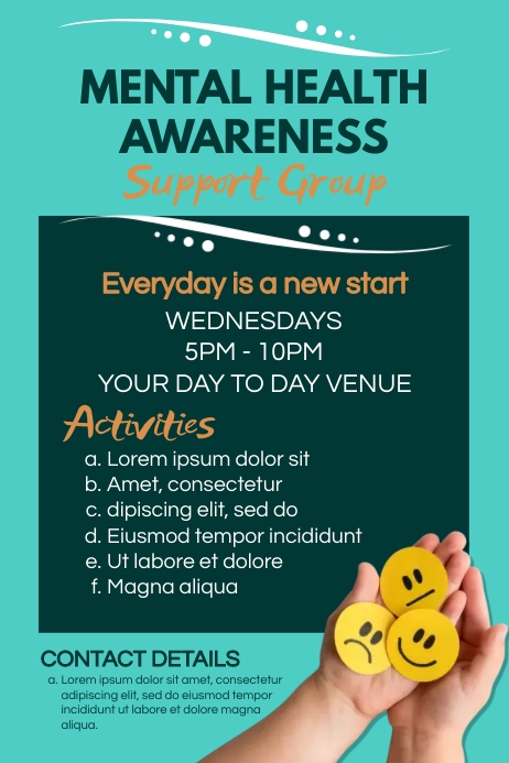 Support Group Poster template