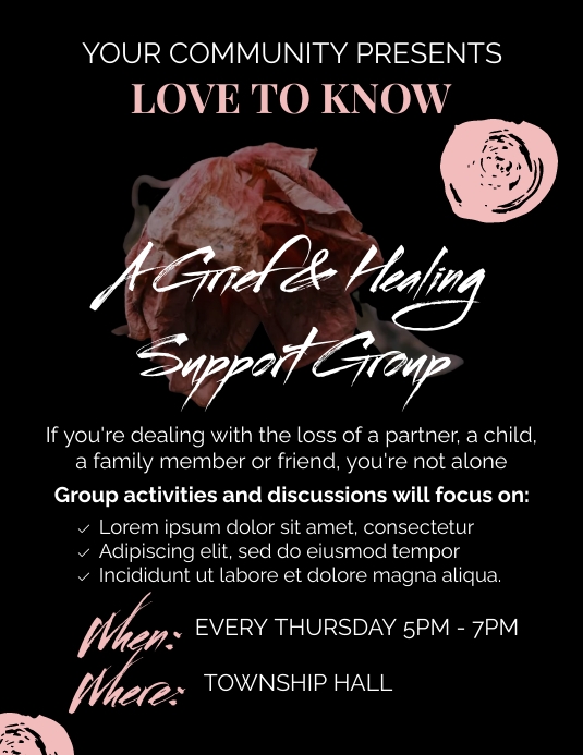 Support Group Template | PosterMyWall