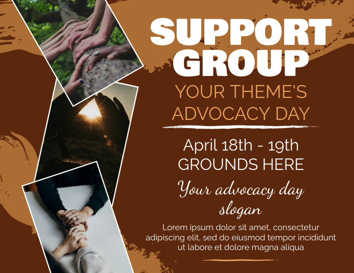 Support Group Flyer (US Letter) template