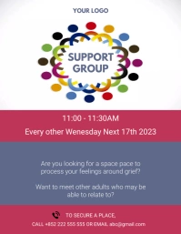 SUPPORT GROUP Flyer (US Letter) template