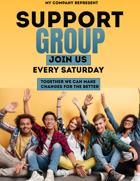 Support Group Flyer, Support Group Poster, Gr Template PosterMyWall