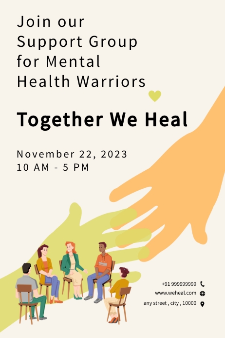 Copy of Support Group Flyer, Support Group Template, | PosterMyWall