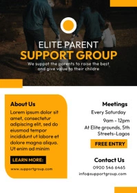 Support group flyer A6 template