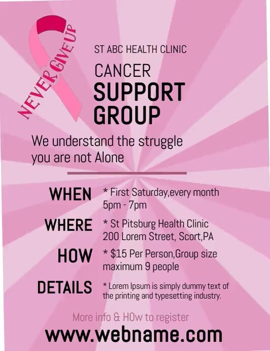 SUPPORT GROUP FLYER DESIGN Template PosterMyWall