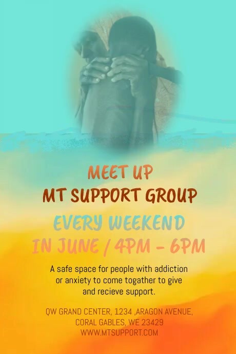 Plantilla de SUPPORT GROUP FLYER DESIGN | PosterMyWall