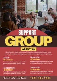 Support Group Flyer A6 template