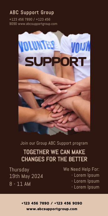 Copy of SUPPORT GROUP FLYER DESIGN | PosterMyWall