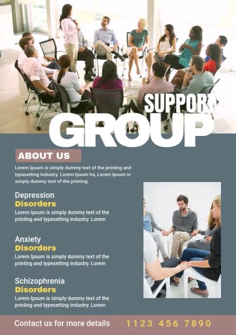 Support Group Flyer Template | PosterMyWall