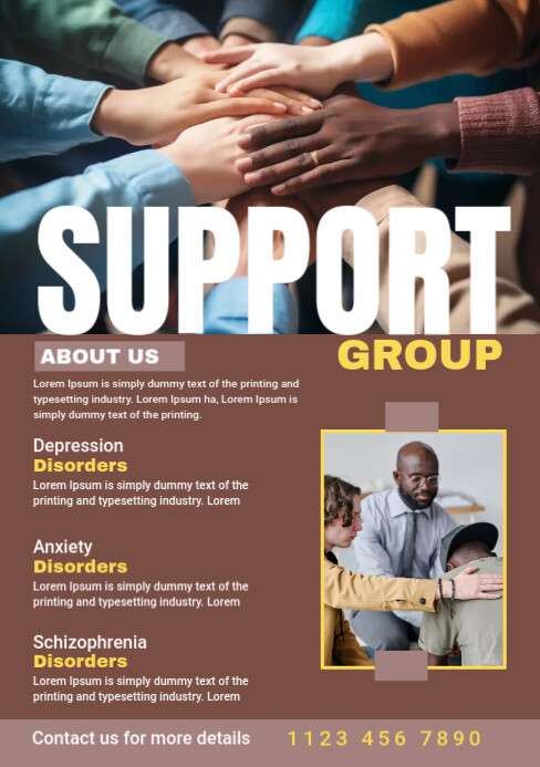 Support Group Flyer Template | PosterMyWall