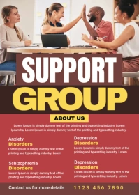 Support Group Flyer A6 template