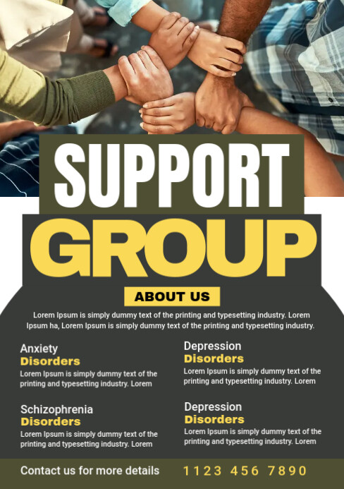 Support Group Flyer A5 template
