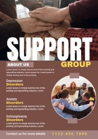 Support Group Flyer A6 template