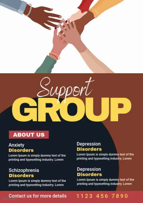 Support Group Flyer Template | PosterMyWall