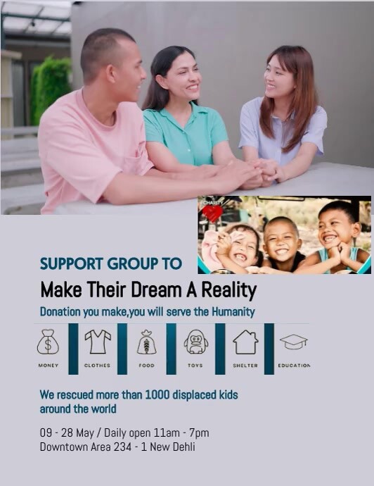 Copy of SUPPORT GROUP FLYER DESIGN | PosterMyWall