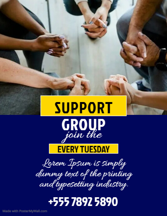 SUPPORT GROUP FLYER DESIGN Template PosterMyWall