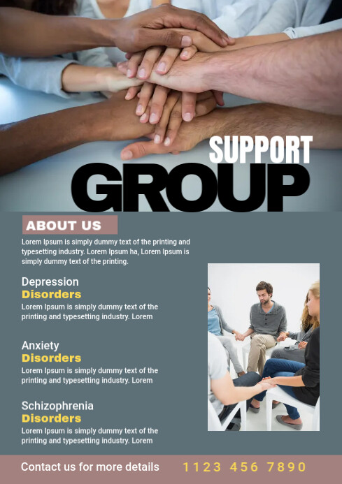 Support Group Flyer Template | PosterMyWall