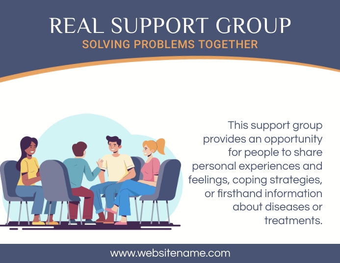 support group flyer Template PosterMyWall