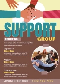 Support Group Flyer A6 template