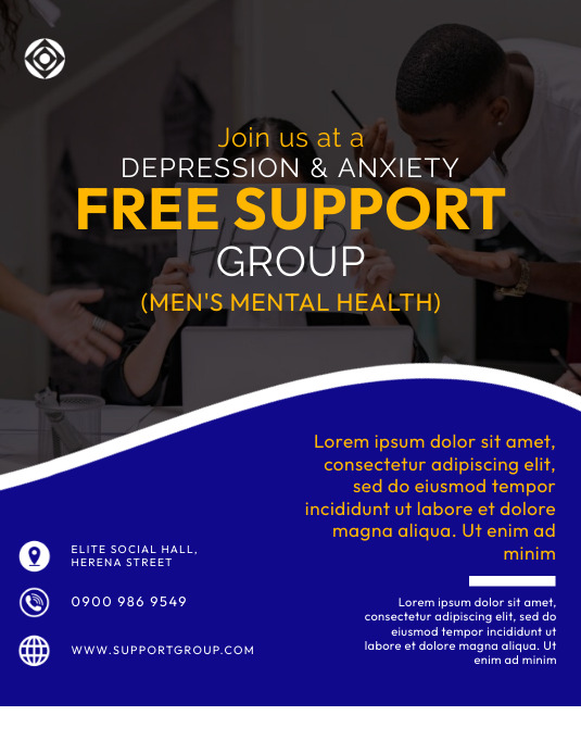 Support group flyer Template PosterMyWall