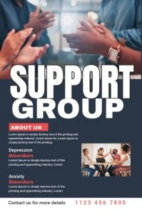 Support Group Pinterest graphic template