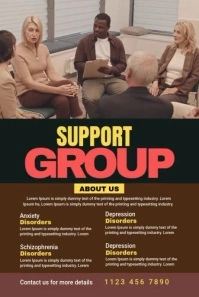 Support Group Pinterest Graphic template