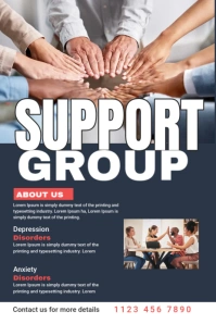 Support Group Pinterest graphic template