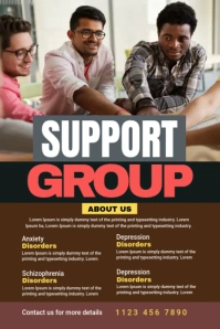 Support Group Pinterest Graphic template