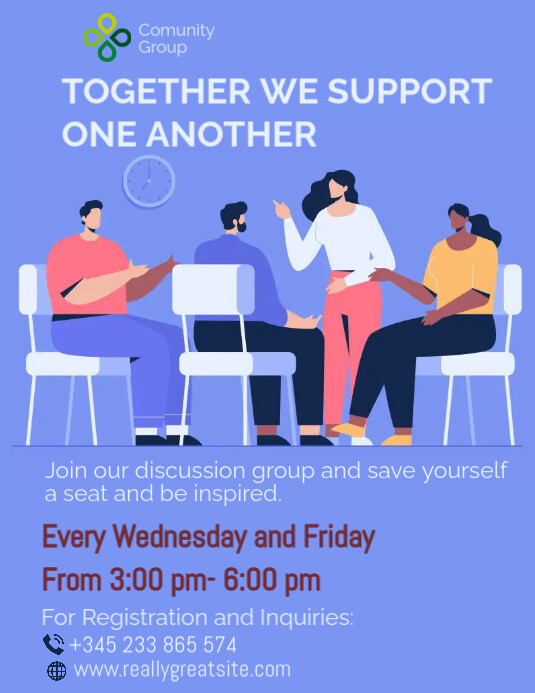 support group poster Template | PosterMyWall