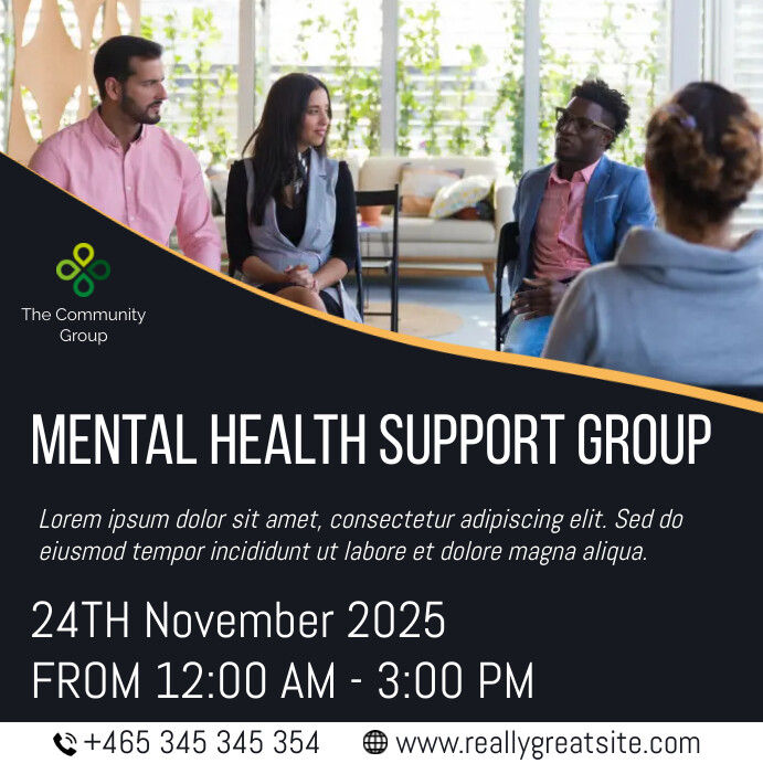 support group poster template | PosterMyWall