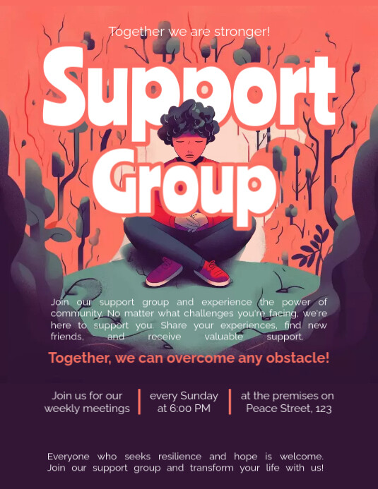 Support Group Template | PosterMyWall