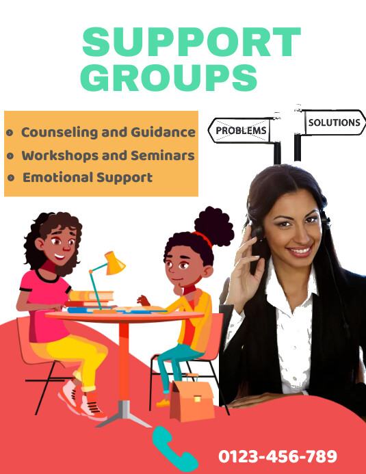 Support groups flyer template | PosterMyWall