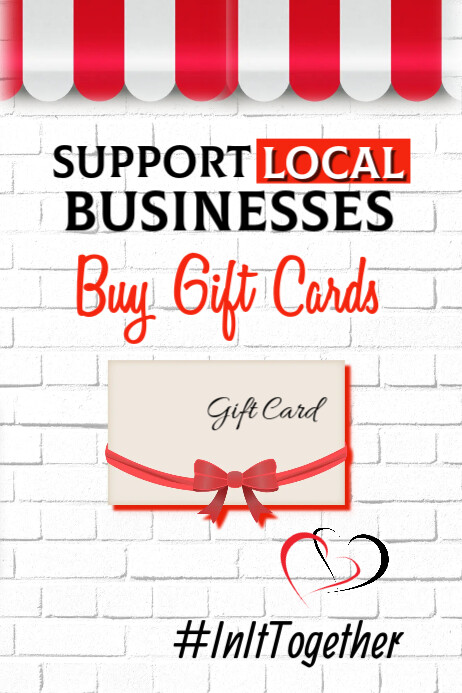Support Local Business Poster Cartaz template