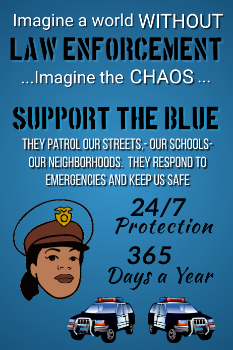 Support our Police Poster Template | PosterMyWall