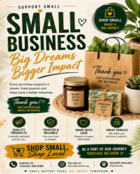 Blanco Support Small Business Instagram Portrait Template