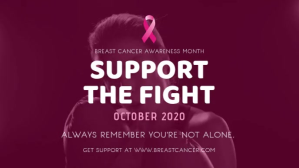 Fioletowy Breast Cancer Awareness Facebook-covervideo Template
