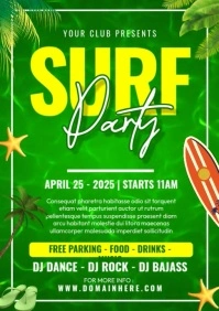Surf Party A4 template