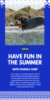 Surfing Ad Template Roll Up na Banner 3' × 6'