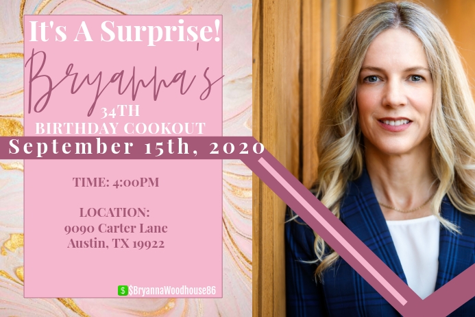 Surprise Party Poster template