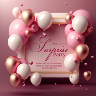 Surprise party template Logo
