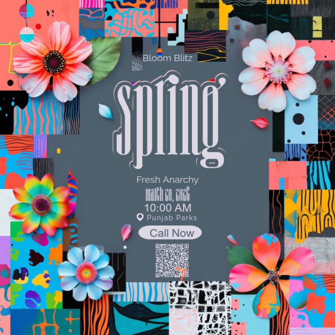 Surreal Naive Spring 2026 Insta Post Template Grunge Playful Renewal ...