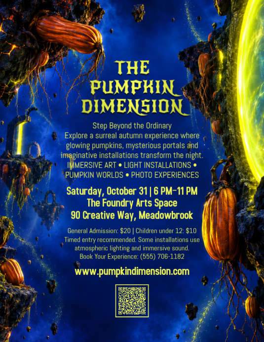 Immersive Pumpkin Art Experience Template | PosterMyWall