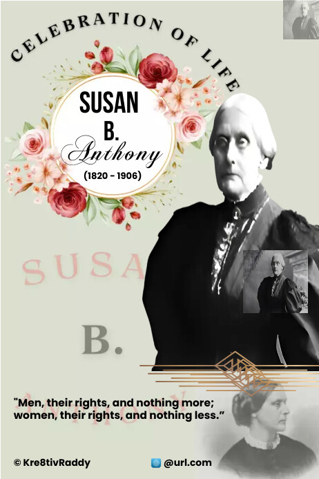 Suzon B Susan B Anthony Poster Susan B. Anthony Poster By Steve Simon Fine